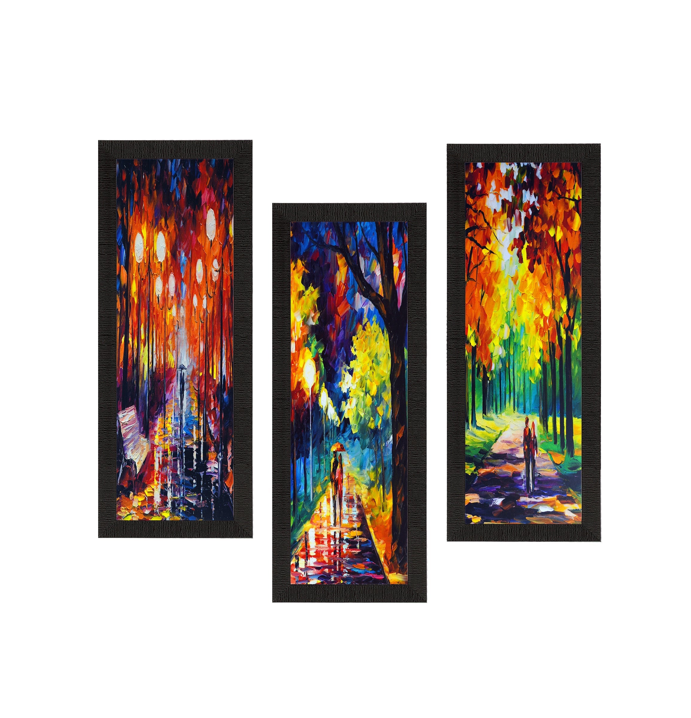 Set Of 3 Beautiful Loving Couple Satin Matt Texture UV Art Painting Kafalo