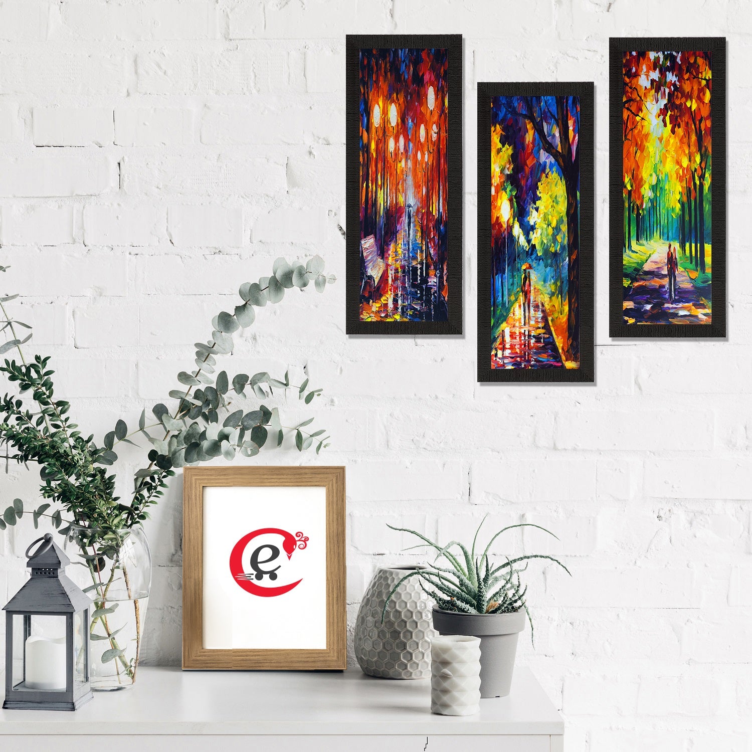 Set Of 3 Beautiful Loving Couple Satin Matt Texture UV Art Painting Kafalo