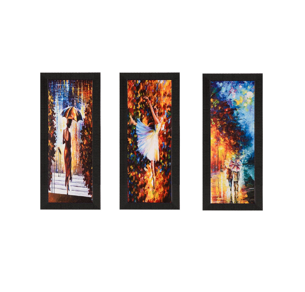 Set Of 3 Beautiful Loving Couple Satin Matt Texture UV Art Painting Kafalo
