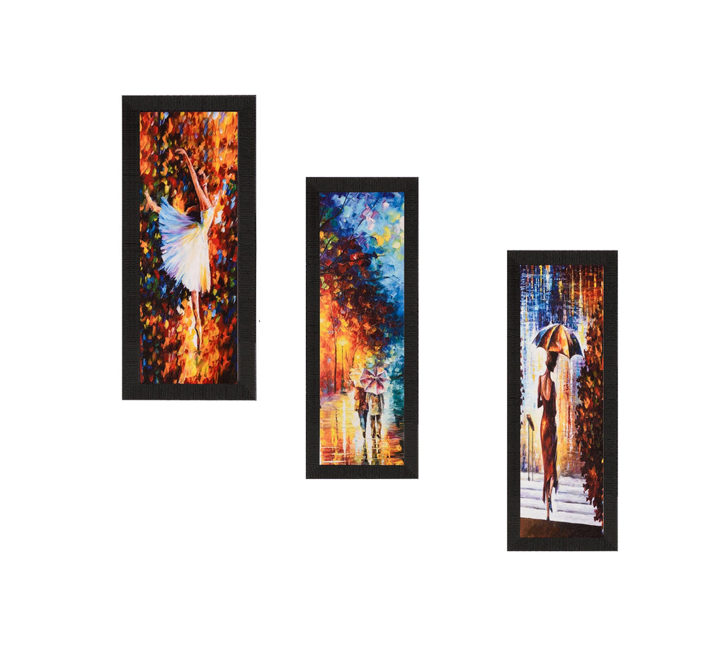 Set Of 3 Beautiful Loving Couple Satin Matt Texture UV Art Painting Kafalo