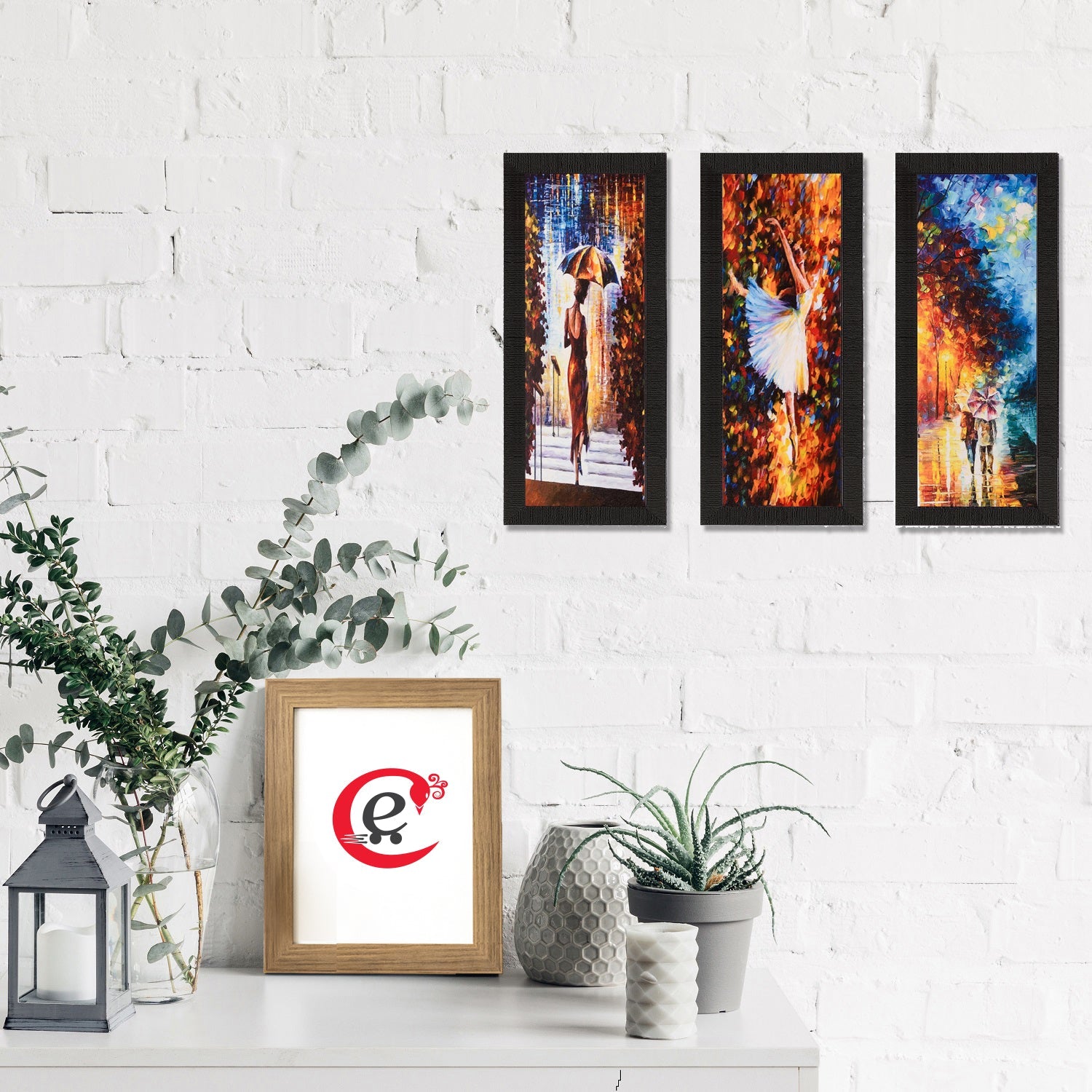 Set Of 3 Couple Love Moments Satin Matt Texture UV Art Painting Kafalo