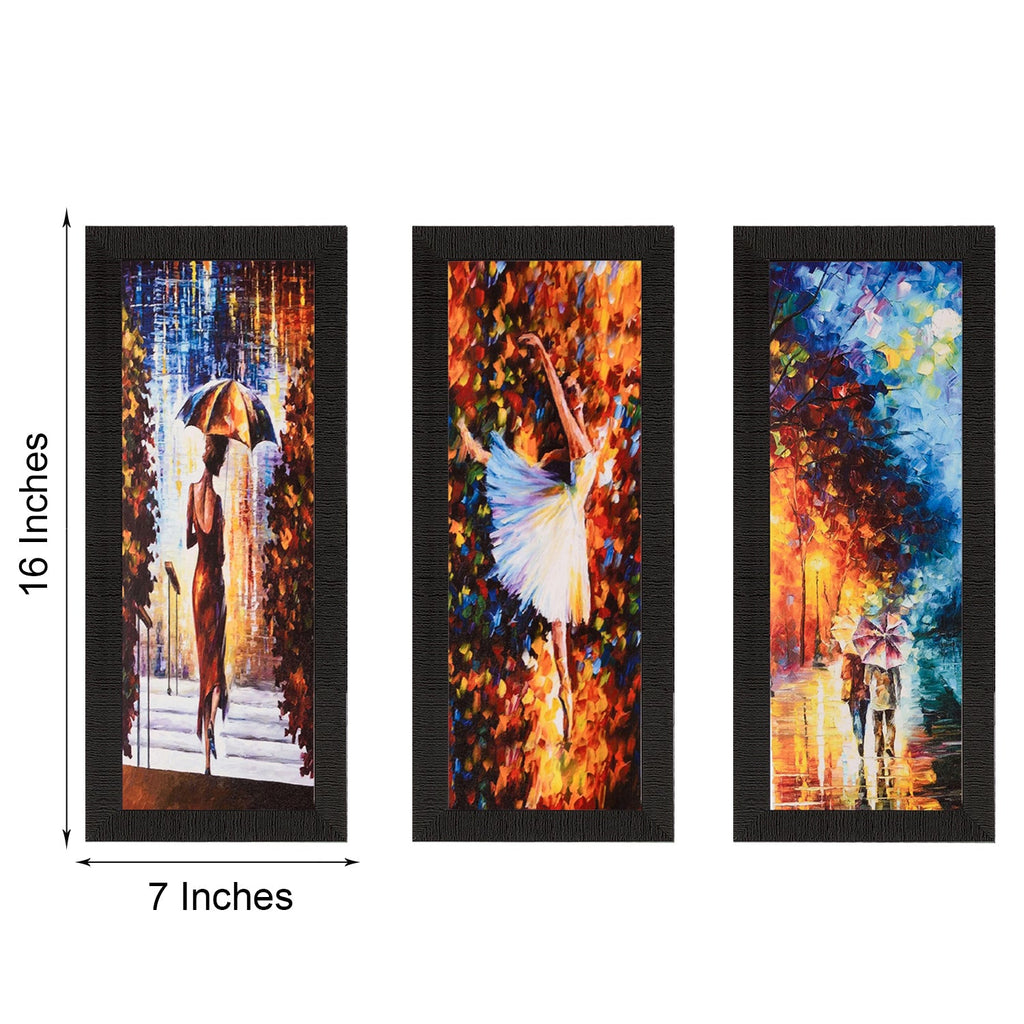 Set Of 3 Couple Love Moments Satin Matt Texture UV Art Painting Kafalo
