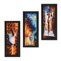 Set Of 3 Couple Love Moments Satin Matt Texture UV Art Painting Kafalo