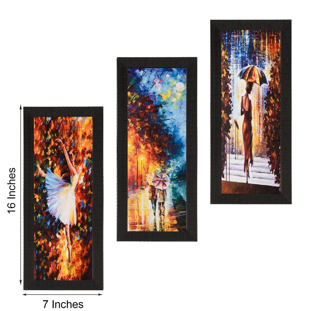 Set Of 3 Couple Love Moments Satin Matt Texture UV Art Painting Kafalo