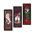 Set Of 3 Radha Krishna & Ganesha Satin Matt Texture UV Art Painting Kafalo
