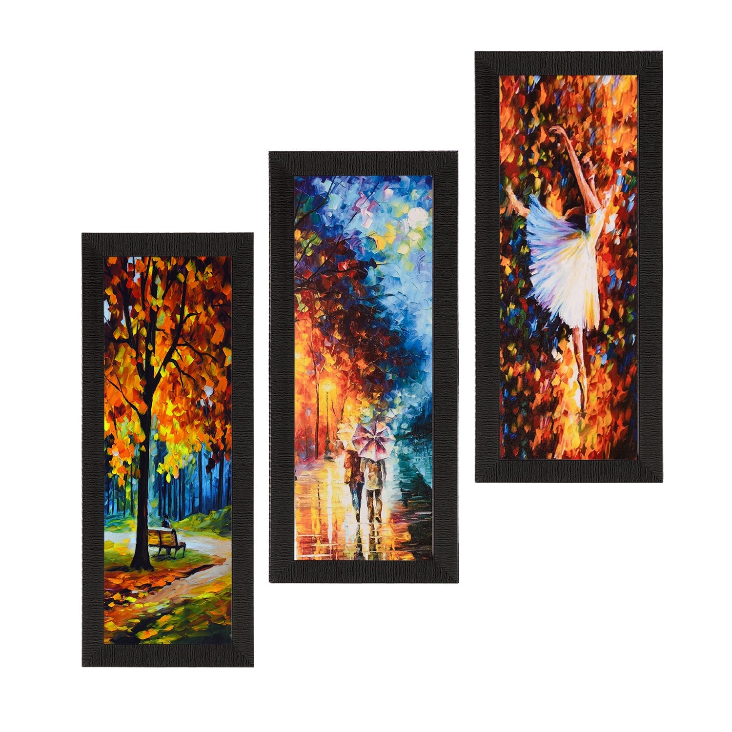 Set Of 3 Couple Love Moments Satin Matt Texture UV Art Painting Kafalo