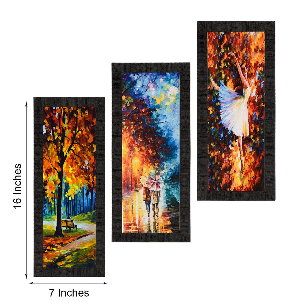 Set Of 3 Couple Love Moments Satin Matt Texture UV Art Painting Kafalo