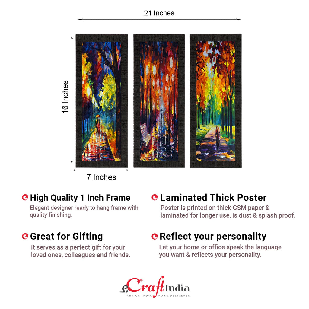 Set Of 3 Couple Love Moments Satin Matt Texture UV Art Painting Kafalo