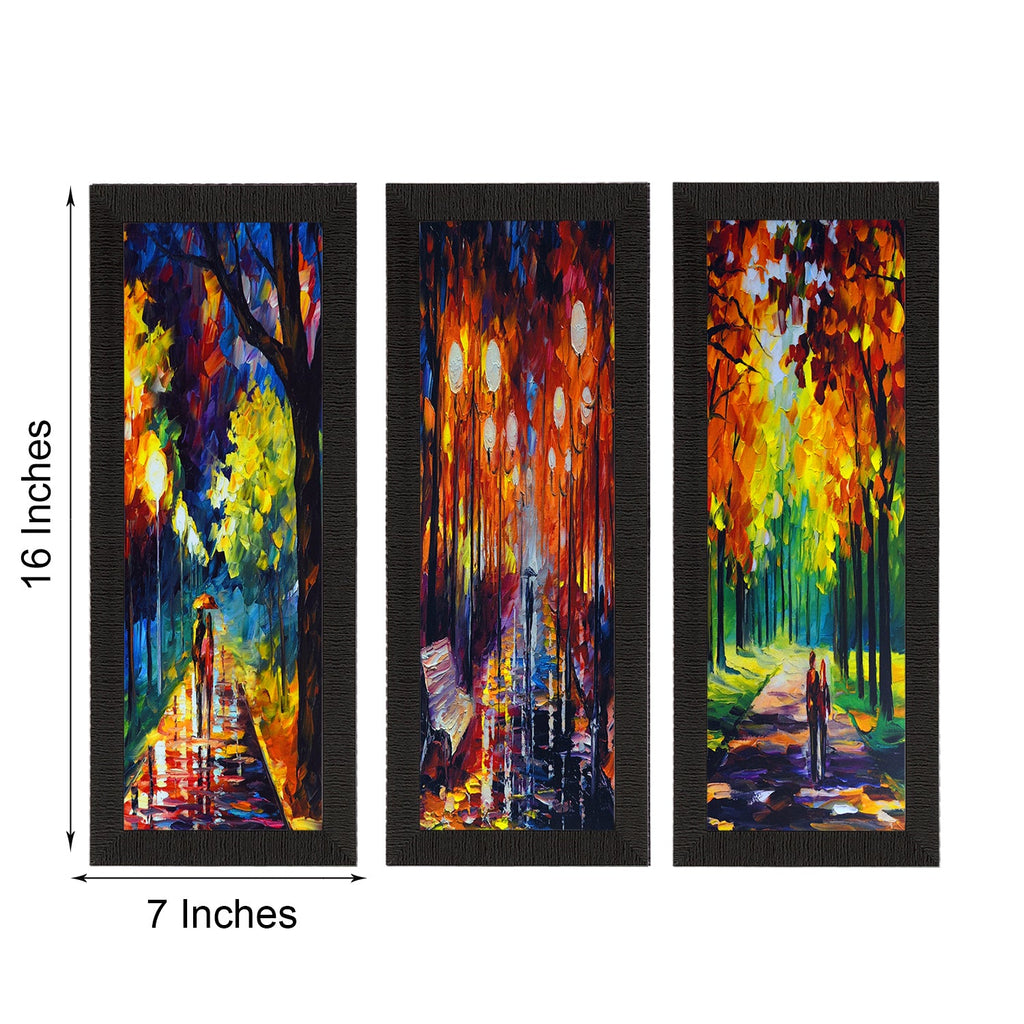 Set Of 3 Couple Love Moments Satin Matt Texture UV Art Painting Kafalo