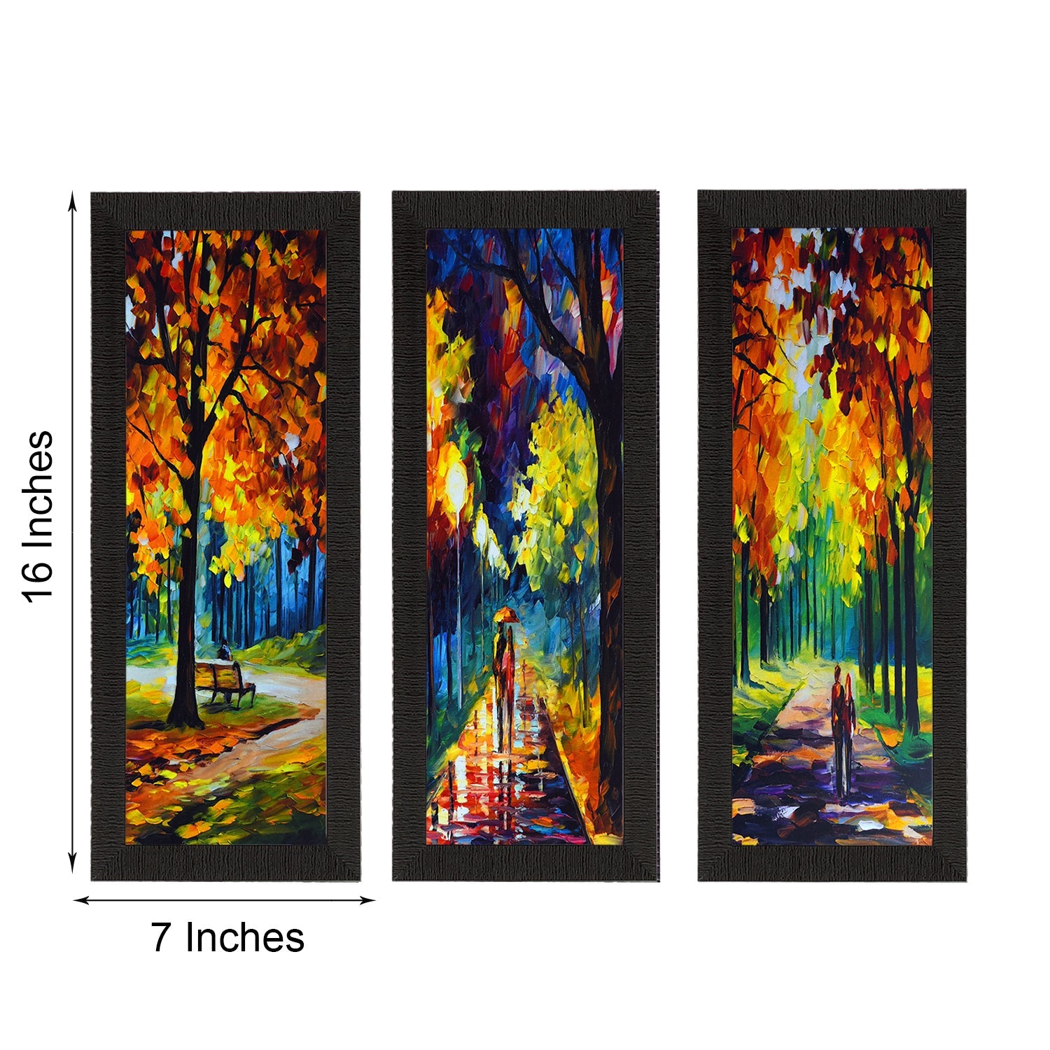 Set Of 3 Couple Love Moments Satin Matt Texture UV Art Painting Kafalo