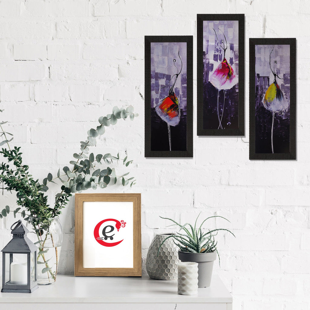 Set Of 3 Beautiful Angels Satin Matt Texture UV Art Painting Kafalo