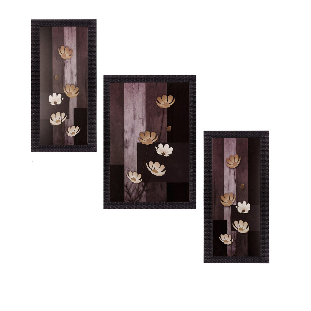 Set of 3 Satin Matt Textured Art Painting Kafalo