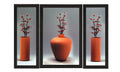 Set Of 3 Flowers and Vase Satin Matt Texture UV Art Painting Kafalo