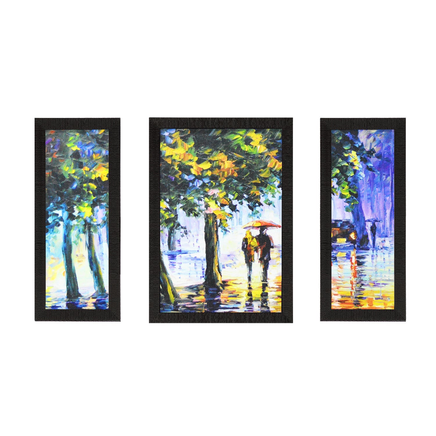 Set Of 3 Beautiful Loving Couple Satin Matt Texture UV Art Painting Kafalo
