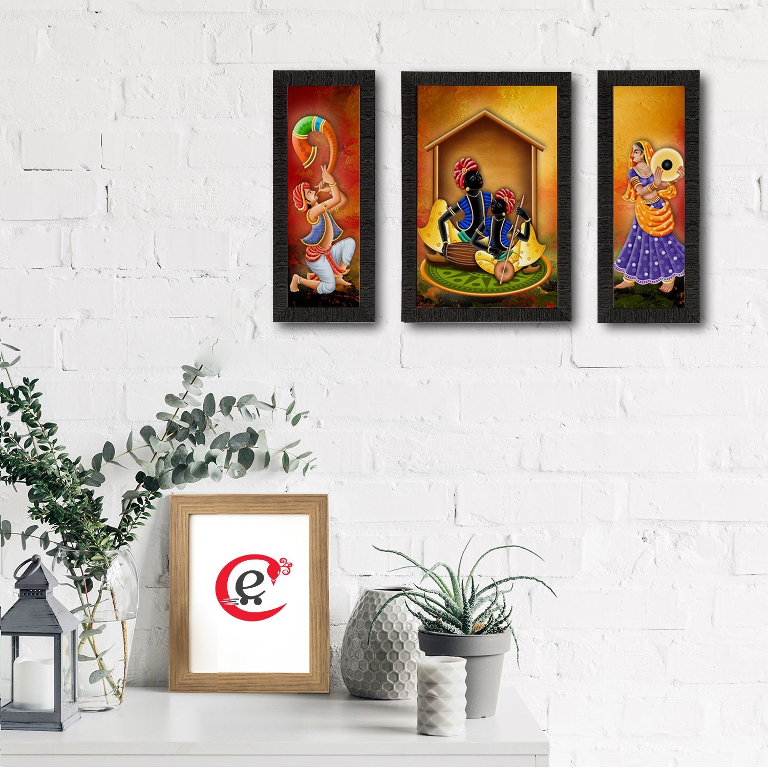 Set of 3 Musician Satin Matt Texture UV Art Painting Kafalo