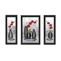 Set of 3 Botanical Floral Satin Matt Texture UV Art Painting Kafalo