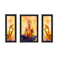 Set of 3 Lord Buddha Satin Matt Texture UV Art Painting Kafalo