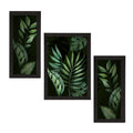 Set of 3 Botanical and Floral Satin Matt Textured UV Art Painting Kafalo