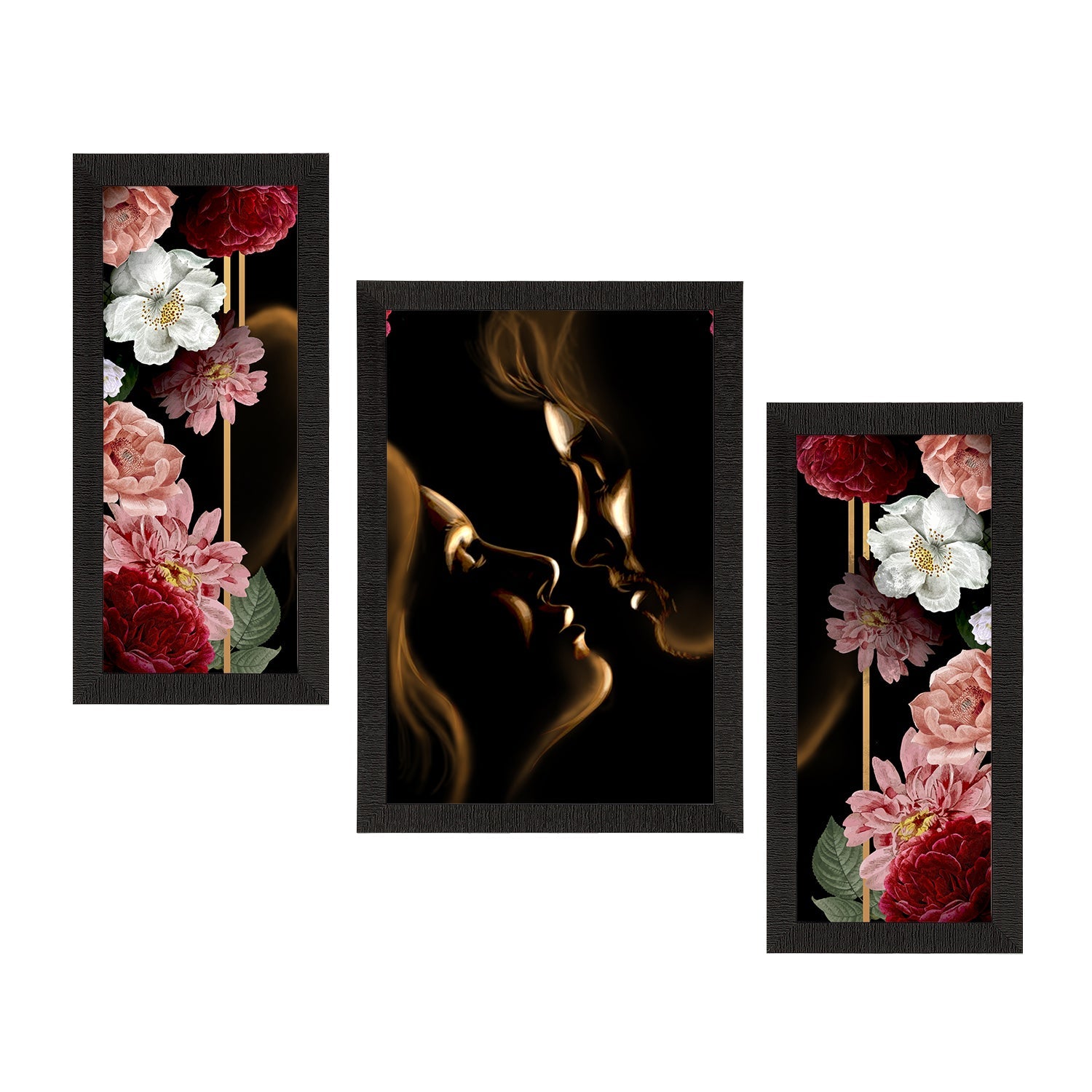 Set of 3 Love Theme Satin Matt Texture UV Art Painting Kafalo
