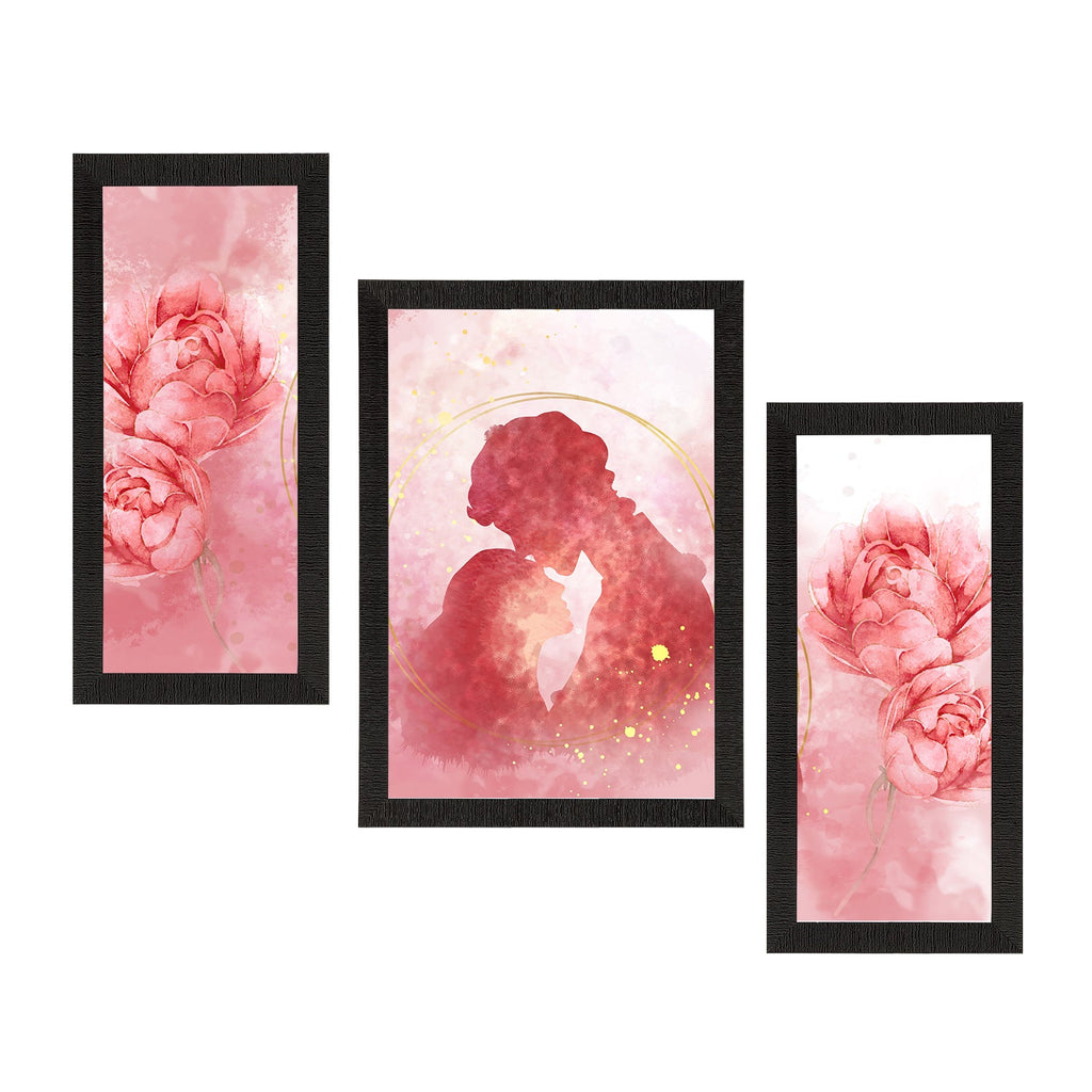 Set of 3 Loving Couple Satin Matt Texture UV Art Painting Kafalo