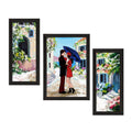 Set of 3 Loving Couple Satin Matt Texture UV Art Painting Kafalo