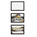 Set Of 3 Artistic Mountain View Satin Matt Texture UV Art Painting Kafalo