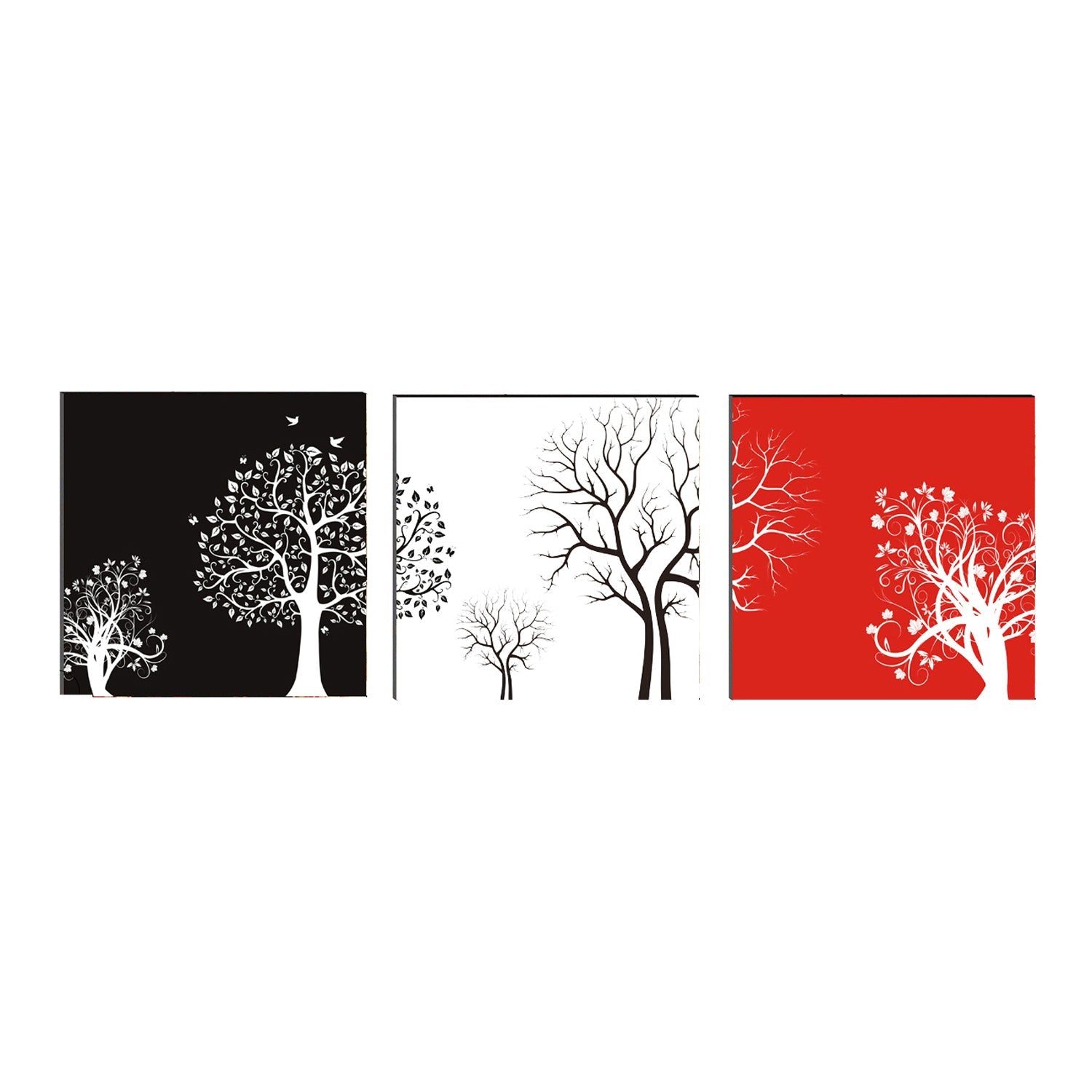 Set of 3 6MM MDF Abstract Tree Satin Matt Texture UV Art Painting Kafalo