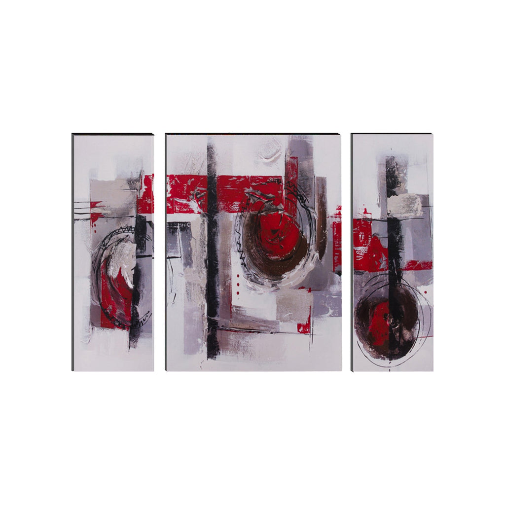 6MM MDF Set of 3 Abstract Satin Matt Texture UV Art Painting Kafalo