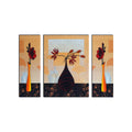 6MM MDF Set of 3 Botanical Floral Satin Matt Texture UV Art Painting Kafalo