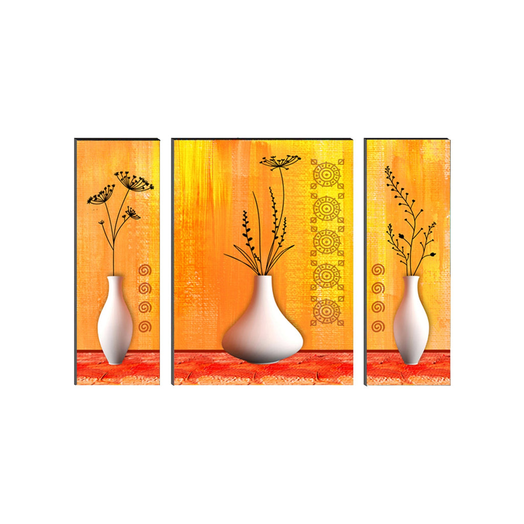 6MM MDF Set of 3 Botanical Floral Satin Matt Texture UV Art Painting Kafalo