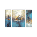 6MM MDF Set of 3 Dancing Lady Satin Matt Texture UV Art Painting Kafalo