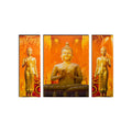 6MM MDF Set of 3 Lord Buddha Satin Matt Texture UV Art Painting Kafalo
