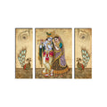 6MM MDF Set of 3 Radha Krishna Satin Matt Texture UV Art Painting Kafalo