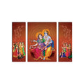 6MM MDF Set of 3 Radha Krishna Satin Matt Texture UV Art Painting Kafalo