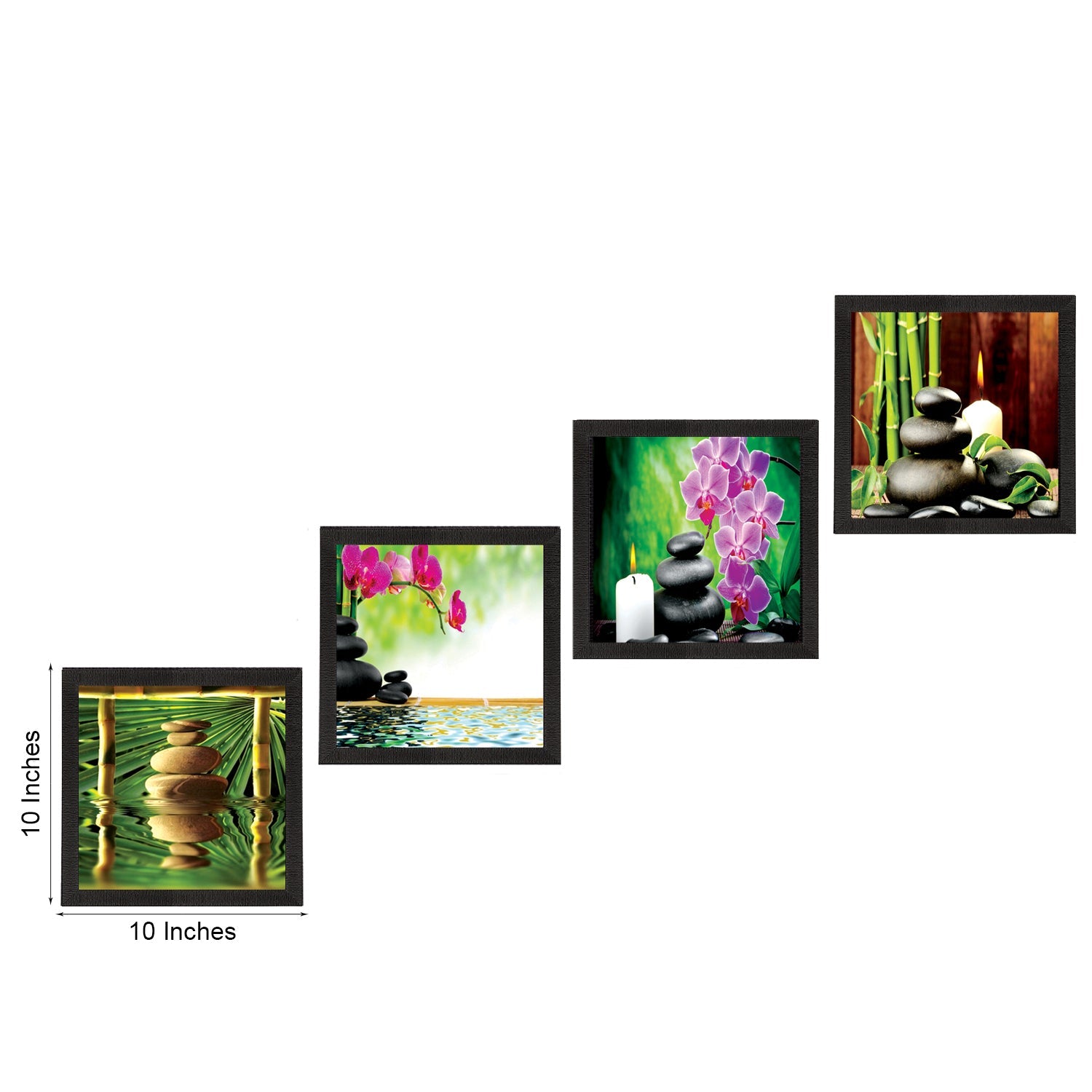 Set Of 4 Nature Shots Satin Matt Texture UV Art Painting Kafalo