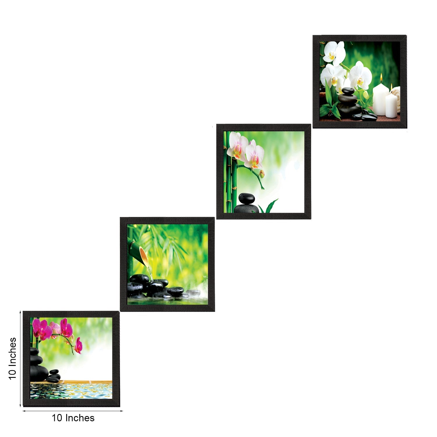 Set Of 4 Nature Shots Satin Matt Texture UV Art Painting Kafalo