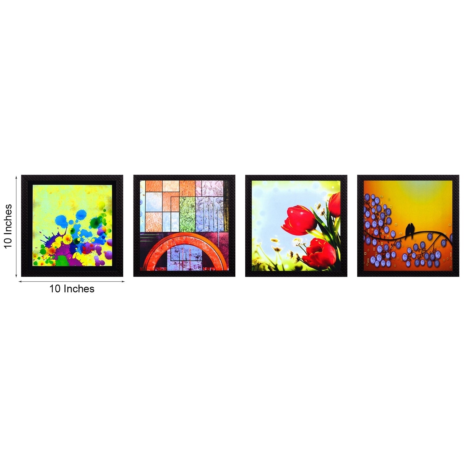 Set Of 4 Nature Shots Satin Matt Texture UV Art Painting Kafalo