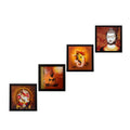 Set Of 4 Ganesha and Buddha Satin Matt Texture UV Art Painting Kafalo