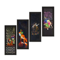 Set Of 4 Radha Krishna Satin Matt Texture UV Art Painting Kafalo