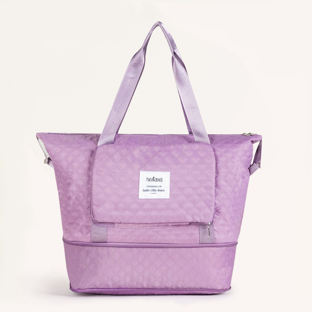 Montara Waterproof Over Night Bag Foldable Expandable Violet Nestasia