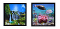 Set of Natural Scenery and Sea View Satin Matt Texture UV Art Painting Kafalo