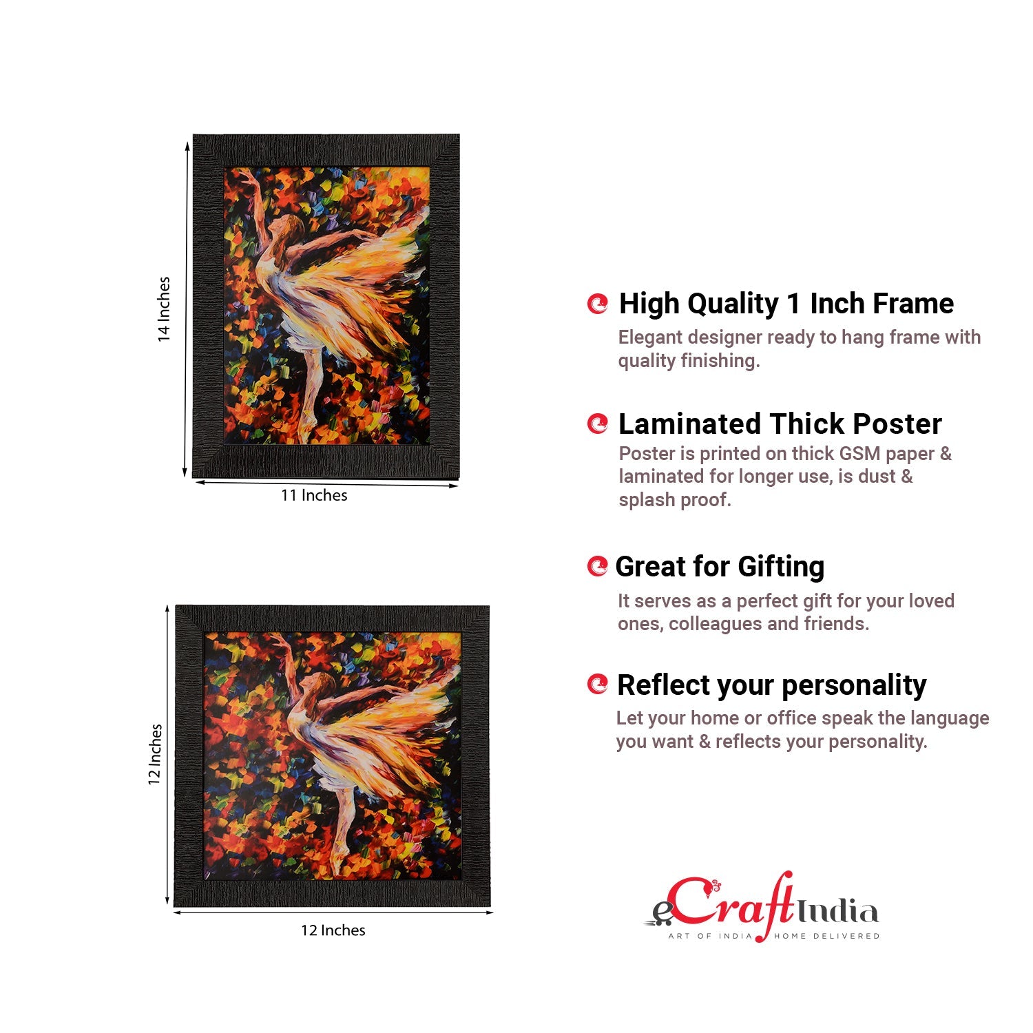 Set of 2 Satin Matt Texture UV Art Painting Kafalo