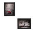 Set of 2 Beauty under Rain Satin Matt Texture UV Art Painting Kafalo
