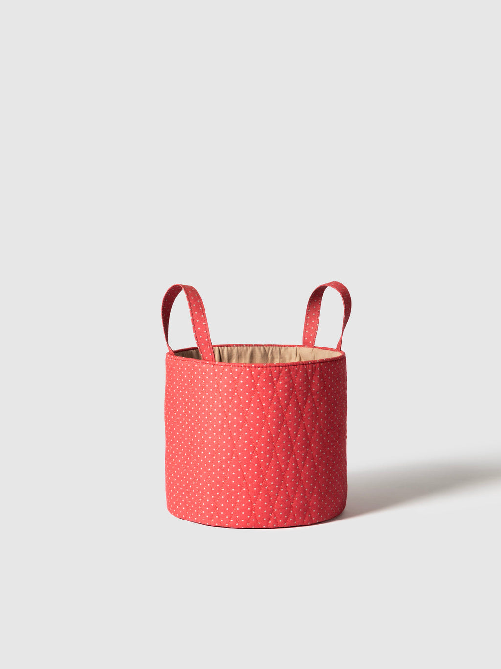 Cherry Stitch Storage Basket Contrast Living