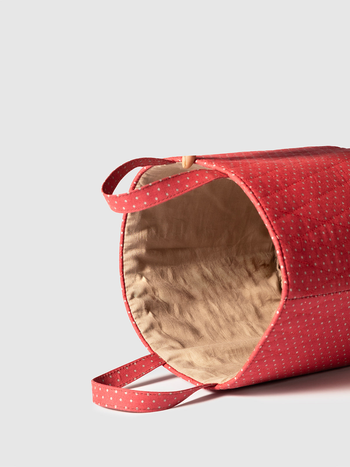 Cherry Stitch Storage Basket Contrast Living
