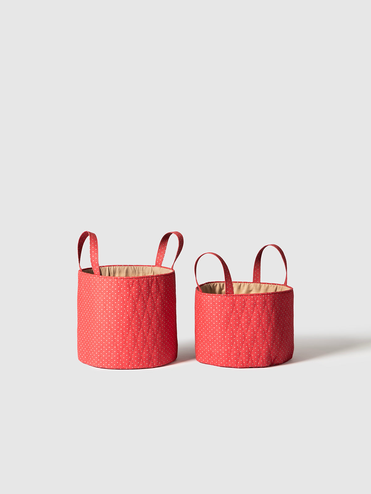 Cherry Stitch Storage Basket Contrast Living