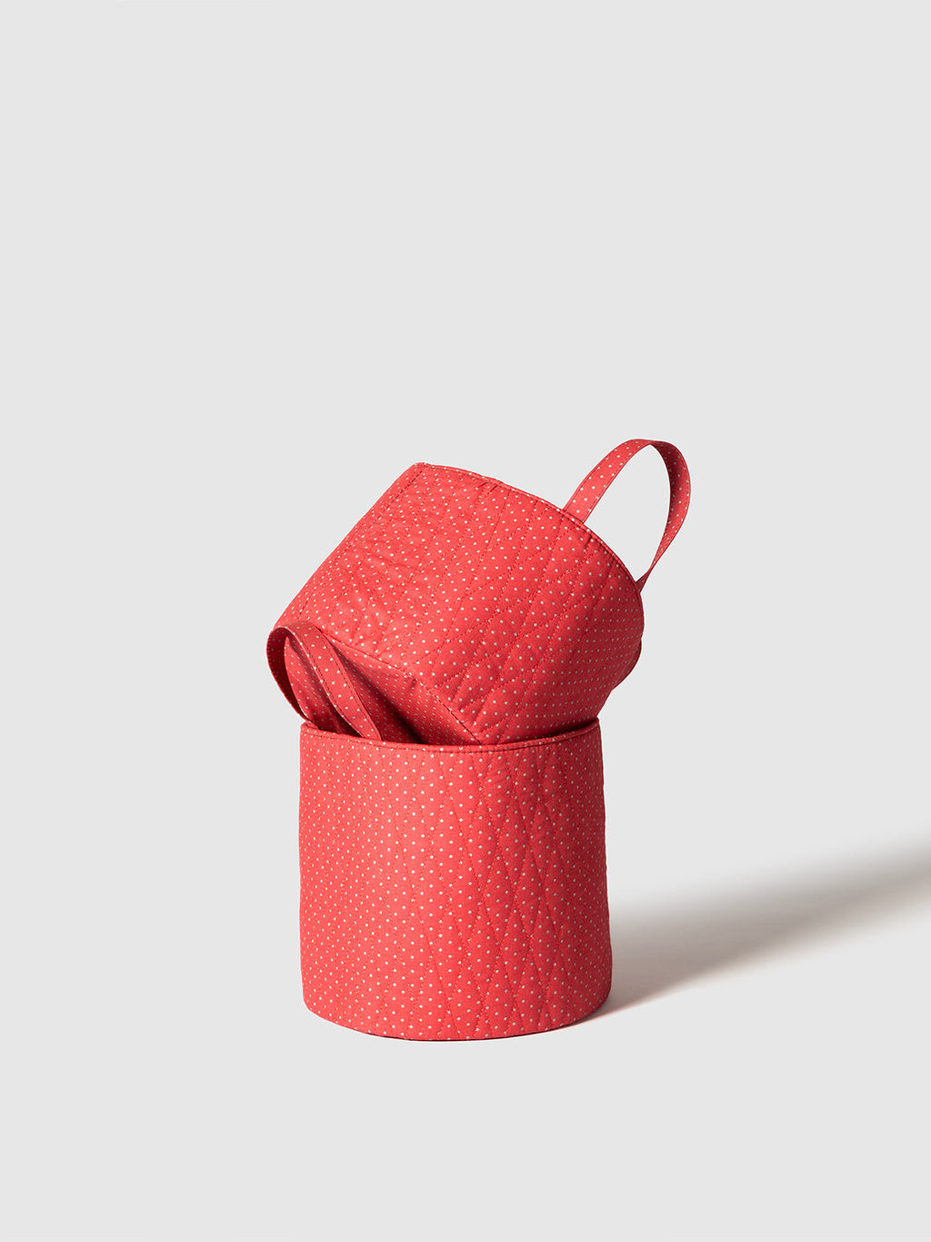 Cherry Stitch Storage Basket Contrast Living