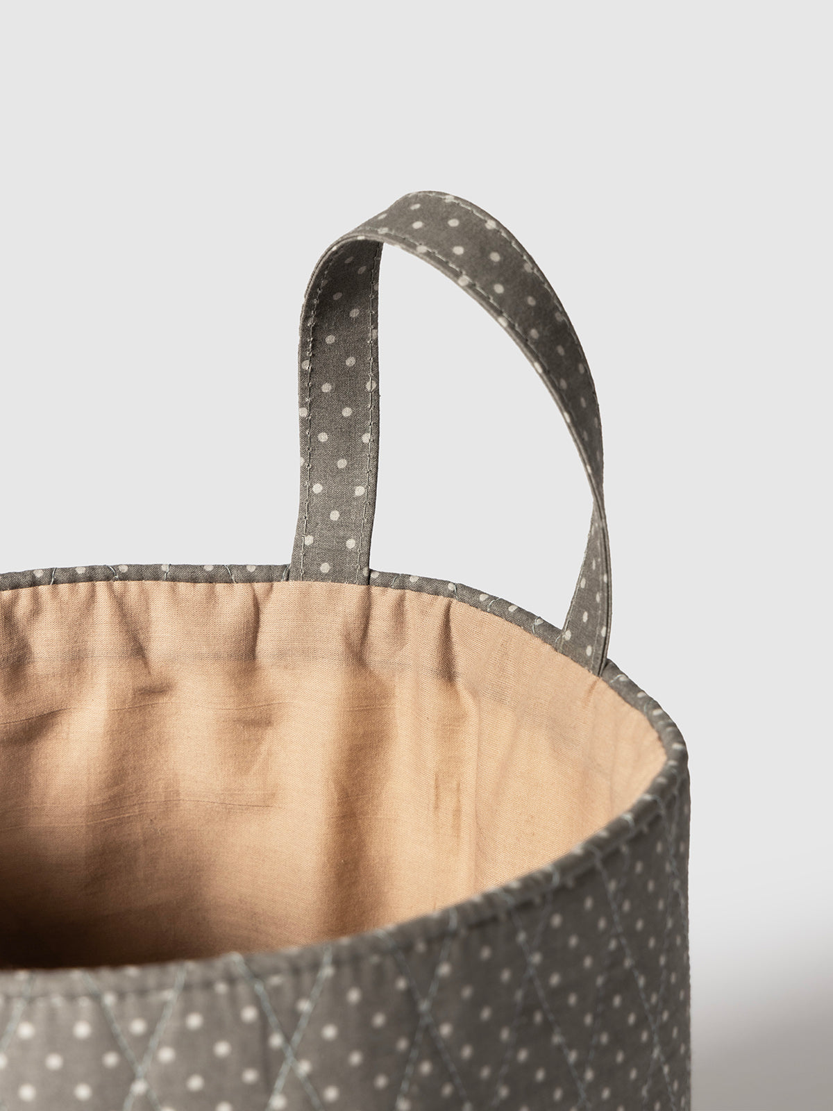 Storm Gray Storage Basket Contrast Living