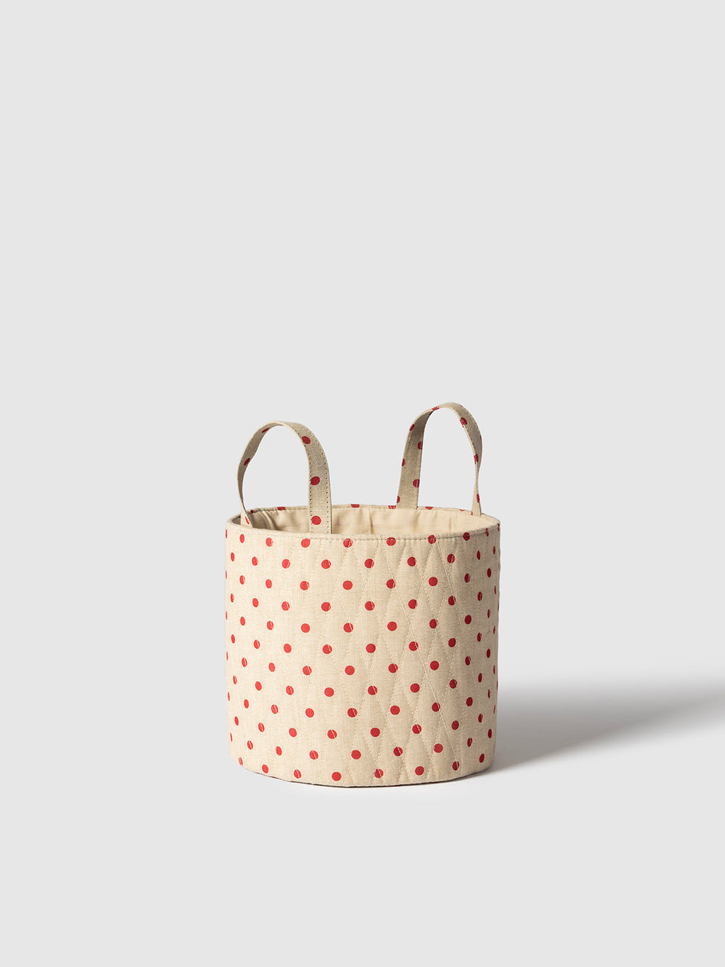 Ruby Dot Quilted Basket Contrast Living