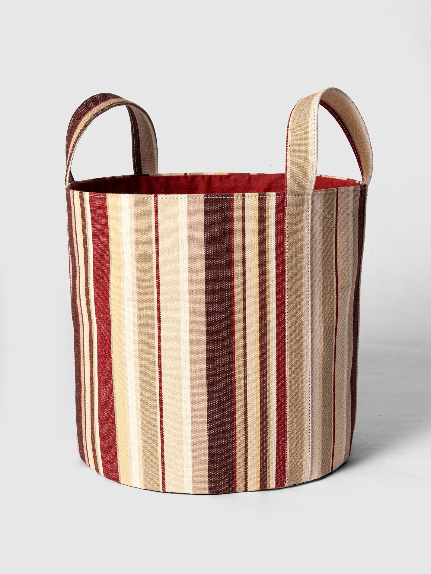 Striped Earth Basket Contrast Living